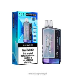 MOTI Beast Pro vape descartável (5%, 10.000 baforadas) gelo azul 6JZ6Z40 MOTI vape disposable portugal