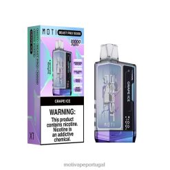 MOTI Beast Pro vape descartável (5%, 10.000 baforadas) gelo de uva 6JZ6Z45 MOTI vape review