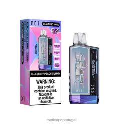 MOTI Beast Pro vape descartável (5%, 10.000 baforadas) goma de mirtilo e pêssego 6JZ6Z39 MOTI vape amazon
