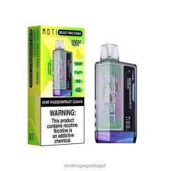 MOTI Beast Pro vape descartável (5%, 10.000 baforadas) kiwi maracujá goiaba 6JZ6Z46 MOTI vape near me