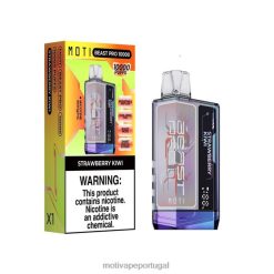 MOTI Beast Pro vape descartável (5%, 10.000 baforadas) kiwi morango 6JZ6Z51 MOTI vape portugal