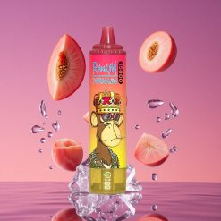 RandM Fumot Tornado 15000 Puffs Vape Pêssego Gelo com 25ml de Líquido e Bateria de 850mAh