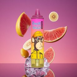 RandM Fumot Tornado 15000 Puffs Vaporizador Descartável Banana Gelo com 25ml de Capacidade e Bobina Mesh 0.9 Ohm