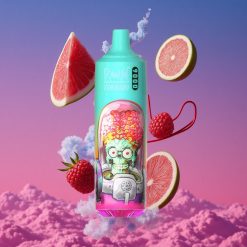 RandM Fumot Tornado 9000 Puffs Vape Descartável Azul Azedo Framboesa com Display RGB Elegante