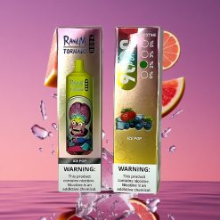 RandM Fumot Tornado 9000 Puffs Vape Descobrir Gelo com 18 mL e Bobina em Malha