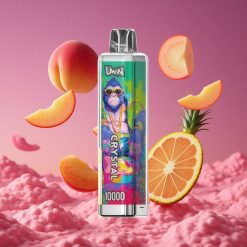UWIN Crystal 10000 Puffs 18ml 5% Nicotina Pêssego Manga Abacaxi