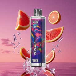 UWIN Crystal 10000 Puffs Baunilha Gelo com 18ml e 650mAh Recarregável