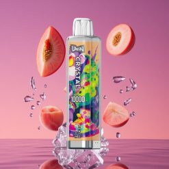 UWIN Crystal 10000 Puffs Pêssego Gelo com 18ml de Líquido e 650mAh Bateria Recarregável