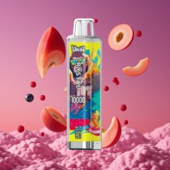UWIN Crystal 10000 Puffs Vape Descartável Pêssego Frutas Silvestres com 18ml e 650mAh