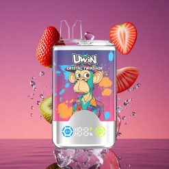 UWIN Crystal Twins 40000 Puffs Vape Descartável Morango Kiwi Uva Gelo com Bateria Recarregável 850mAh